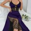 Autumn Sexy Comfortable Lace Asymmetrical Patchwork Nightgown