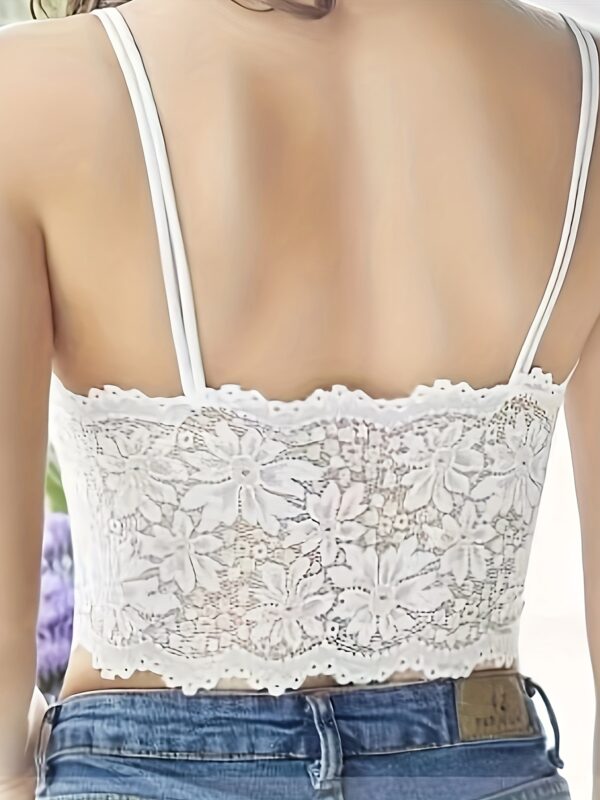 572717f6aeb333e52a48d7beec468148 Women’s Floral Lace Longline Bralette