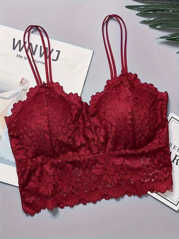 70e9bdb486af97b091a6ce4ce917ca22 Women’s Floral Lace Longline Bralette