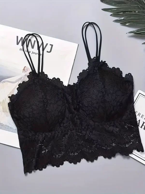 8278c1790ab5a4c8fc512f882d48b260 Women’s Floral Lace Longline Bralette