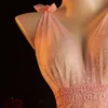 Sheer Polka-Dot Mesh Babydoll Nightdress & Thong Set view 3